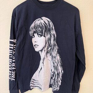 Official Taylor Swift The Eras Tour Long Sleeve T-Shirt Navy Size Small